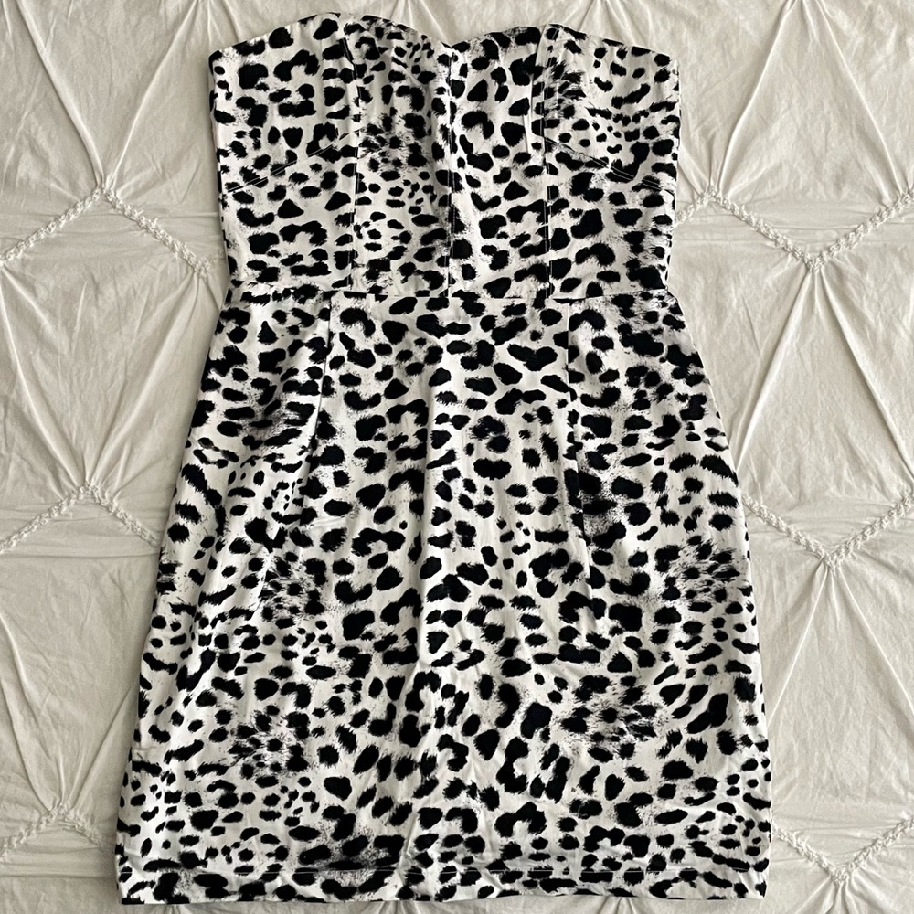 H&M Snow Leopard Print Dress
